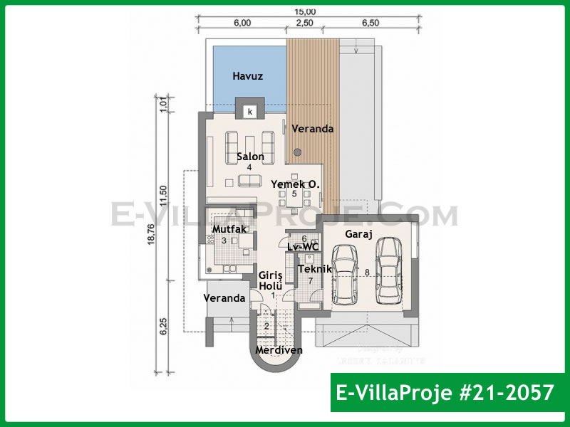 Ev Villa Proje #21 – 2057 Ev Villa Projesi Model Detayları