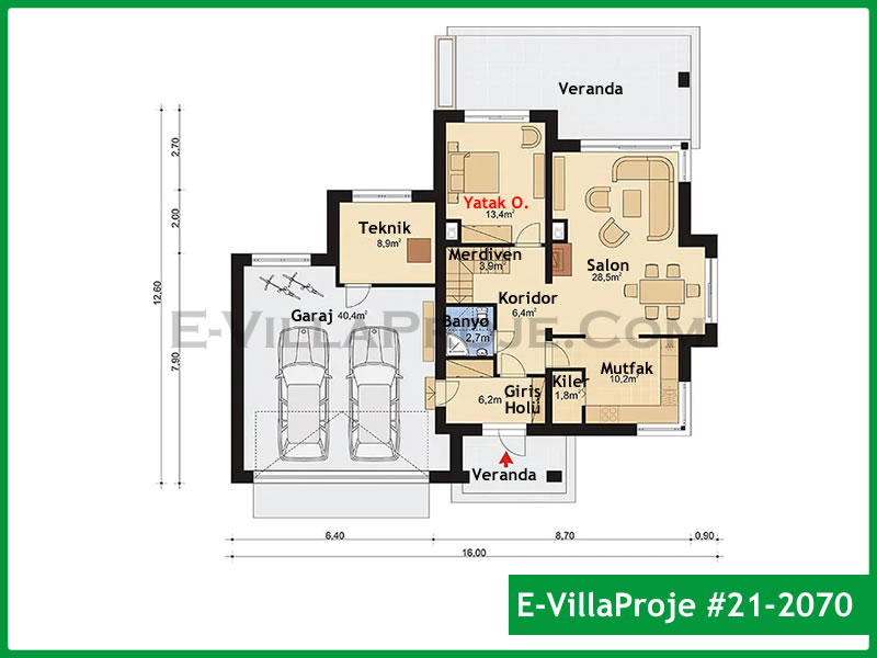 Ev Villa Proje #21 – 2070 Ev Villa Projesi Model Detayları