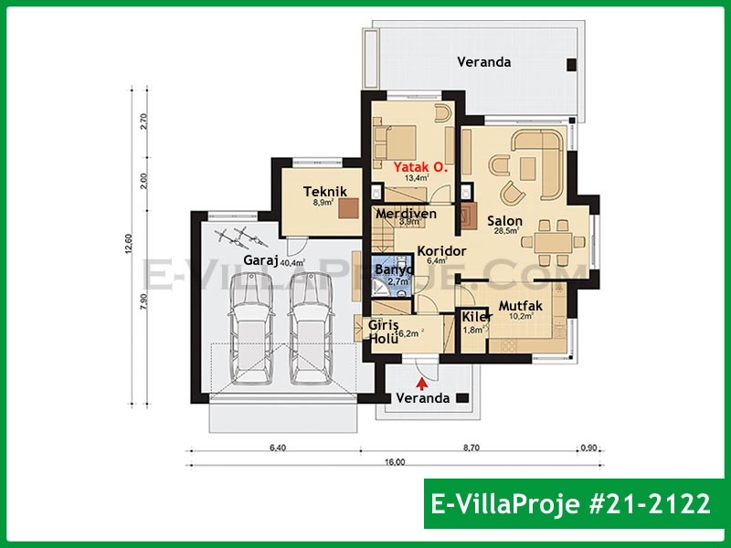 Ev Villa Proje #21 – 2122 Ev Villa Projesi Model Detayları