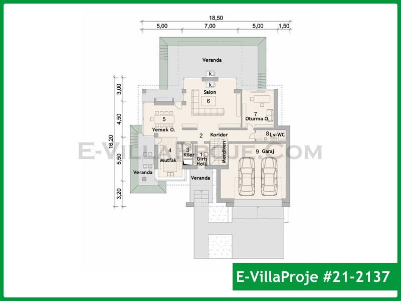 Ev Villa Proje #21 – 2137 Ev Villa Projesi Model Detayları