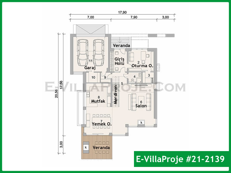 Ev Villa Proje #21 – 2139 Ev Villa Projesi Model Detayları