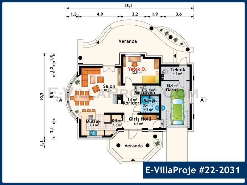 Ev Villa Proje #22 – 2031 Ev Villa Projesi Model Detayları