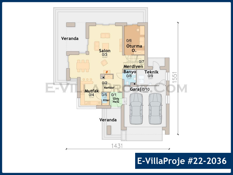 Ev Villa Proje #22 – 2036 Ev Villa Projesi Model Detayları