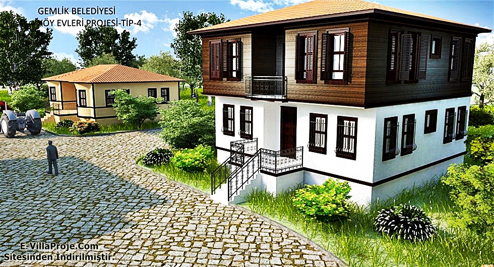 balikesir gemlik belediyesi koy evleri projesi plan ve 3d goruntuler ev villa projeleri